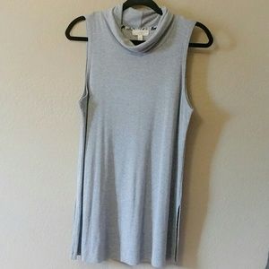 Cupio | Grey Ribbed Muscle Tee Dress